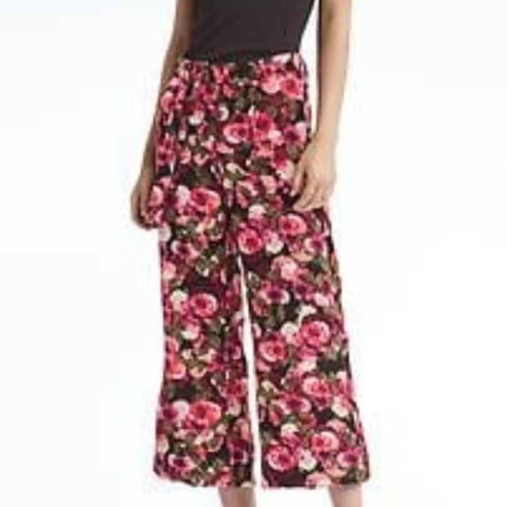 Banana Republic Blake Crop Floral Pants size 12P